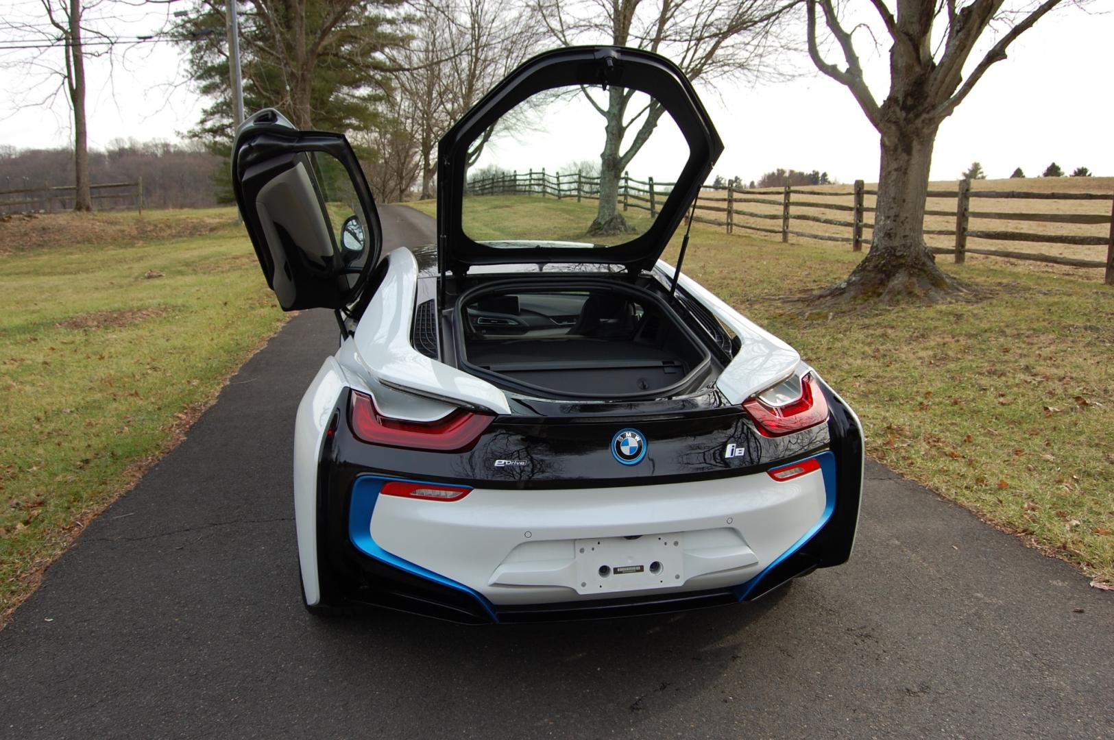 2019 White /Brown Leather BMW i8 (WBY2Z4C50KV) with an 3 cylinder Turbo/ Electric drive engine, Automatic transmission, located at 6528 Lower York Road, New Hope, PA, 18938, (215) 862-9555, 40.358707, -74.977882 - Here we have a beautiful looking and driving 2019 BMW i8 with 7,497 miles. This BMW has a 3 cylinder turbo gas engine with electric motors putting power to all four wheels via an automatic transmission. The interior offers brown leather, keyless entry, cruise control, tilt steering wheel, power wind - Photo#55